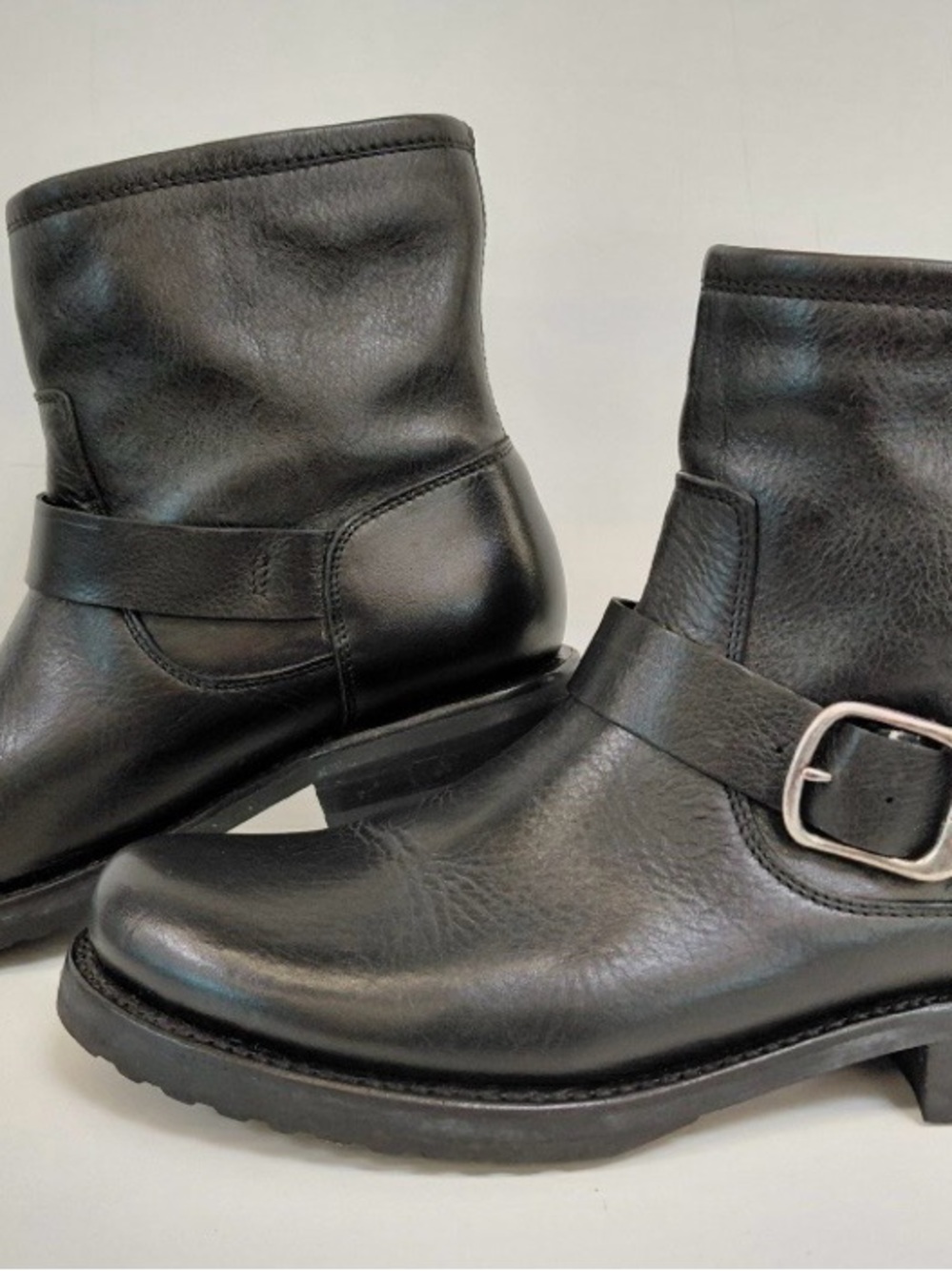 Frye Black Veronica Leather Ankle Boots